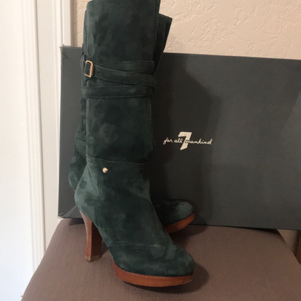 7 for Mankind GORGEOUS Italian Suede Boots. Adjustable straps. Worn once!